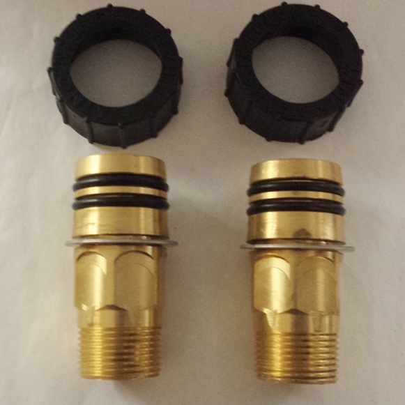 Double O-Ring x 1 in. Brass MPT (Set of 2)