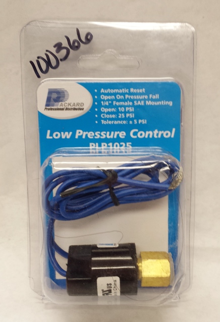 Low Pressure Control with ±5 PSI Tolerance (Open 10 PSI/Closed 25 PSI)