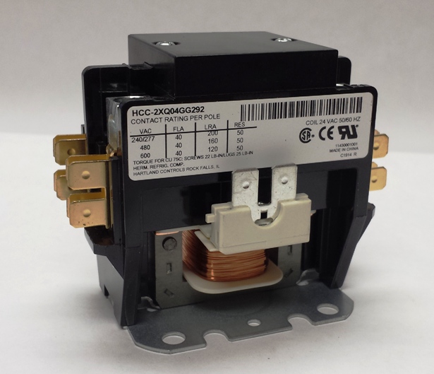 Contactor 2 Pole 40 Amps 24 Coil Voltage..