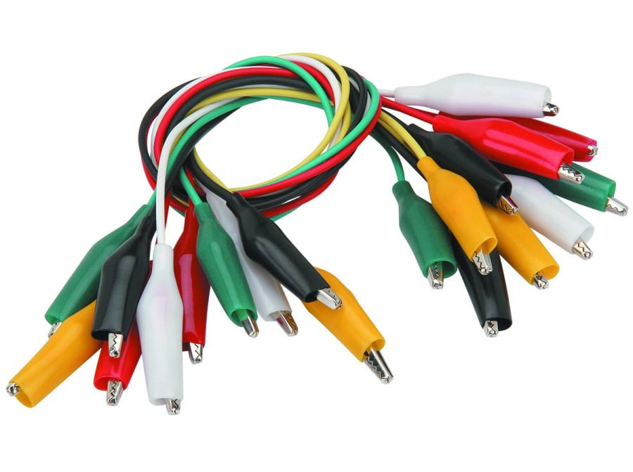 Multi-colored Low Voltage Test leads.18" Length. 10 Leads.