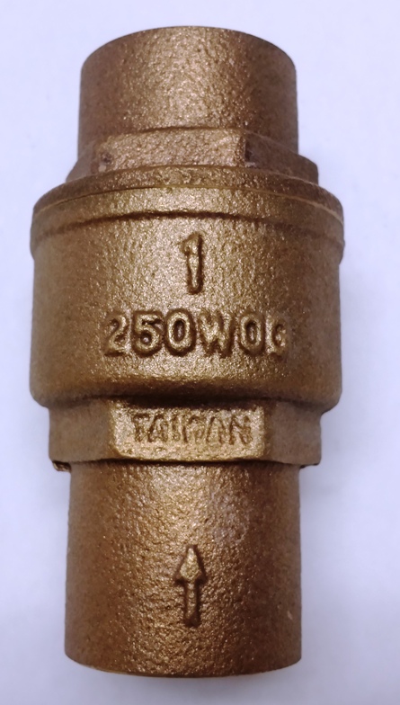 1" Inline check valve swt x swt.