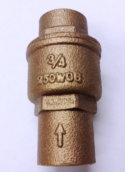 3/4" Inline check valve swt x swt..