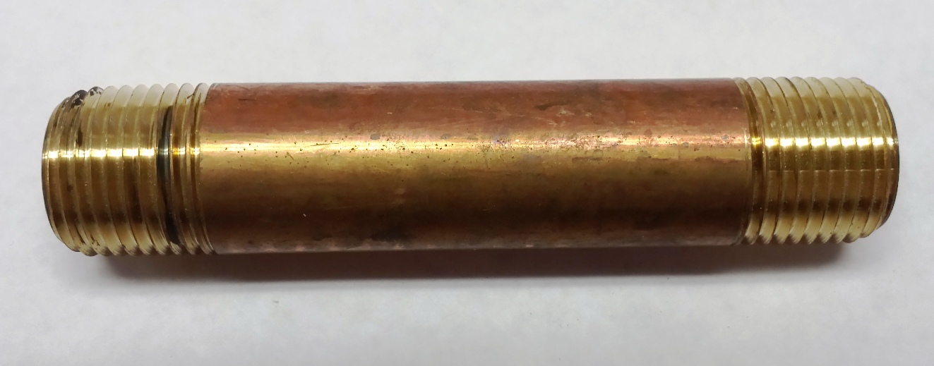 1/2" x 4"  Red Brass Nipple