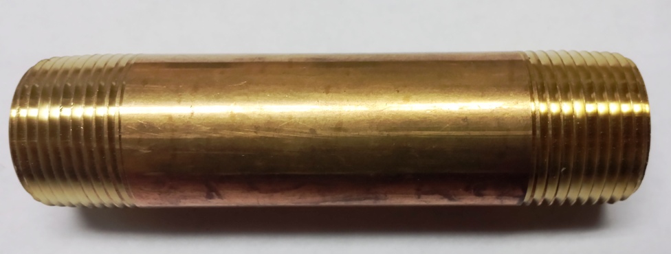 3/4" x 4"  red brass pipe nipple.