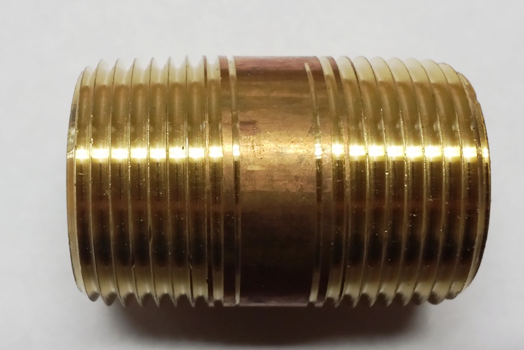 1" x 2"  Brass Nipple..