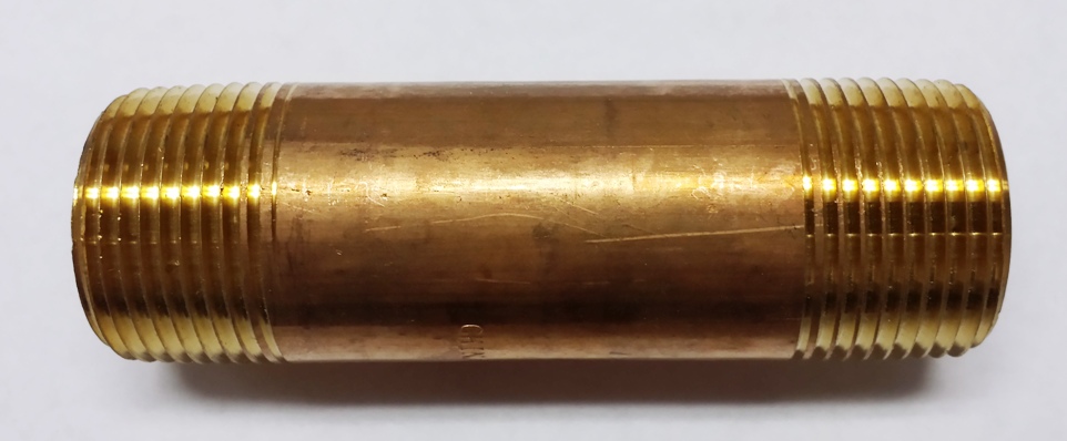 1" x 4"  Brass Nipple..