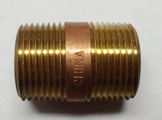 3/4" x 1 1/2"  Red Brass Nipple..