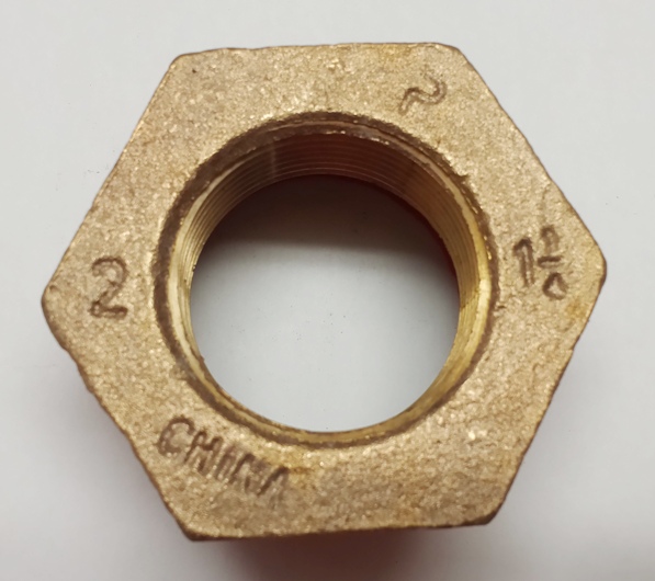 2" x 1 1/4"   Bronze Hex Reducing Bushing..