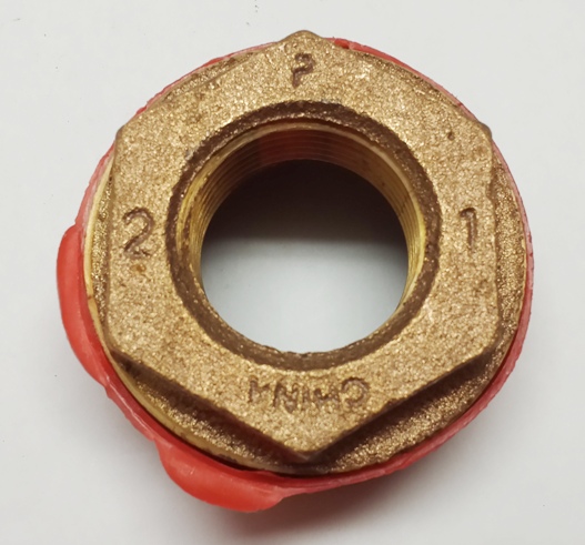 2" x 1"  Bronze Hex Reducing Bushing