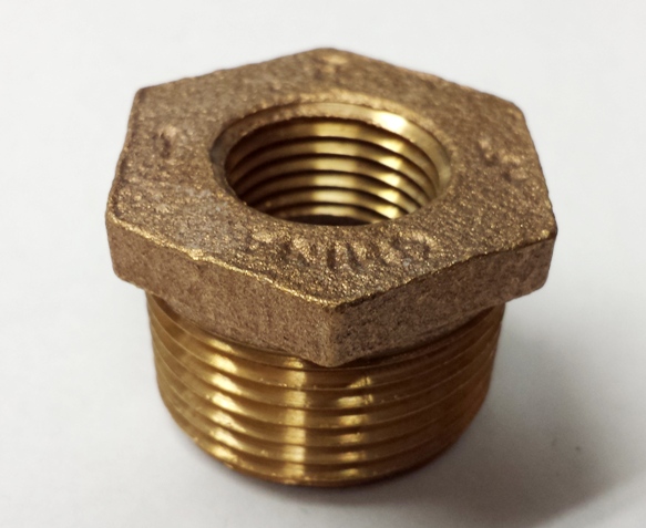 1" x 1/2"   Bronze Hex Reducing Bushings..