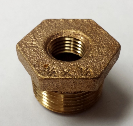 3/4" x 1/4"  Bronze Hex Reducing Bushings.