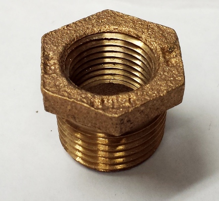 3/4" x 1/2"  Bronze Hex Reducing Bushings.