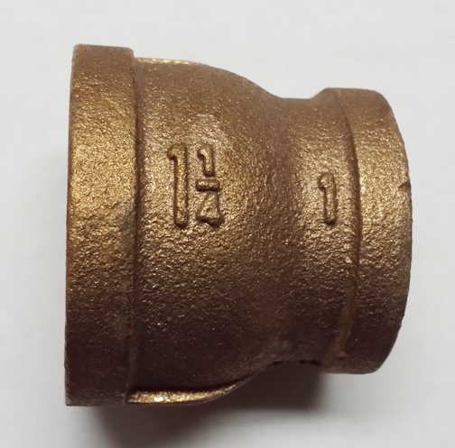 1 1/4" x 1"   Bronze Reducing Coupling.