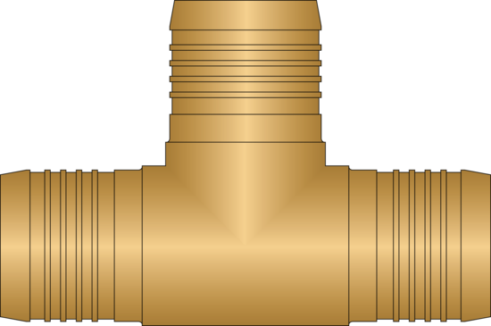 2" x 2" x 2" PEX No Lead Brass Tee..