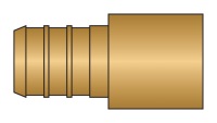 1/2" PEX Insert x 1/2" Male Sweat Adapter - No Lead Brass