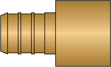 1/2" PEX Insert x 1/2" Female Sweat Adapter - No Lead Brass