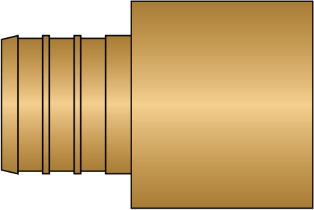 3/4" PEX Insert x 3/4" Female Sweat Adapter - No Lead Brass..