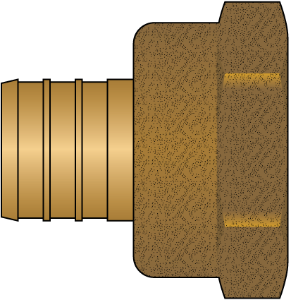 3/4" PEX Insert x 3/4" FPT Adapter - No Lead Brass