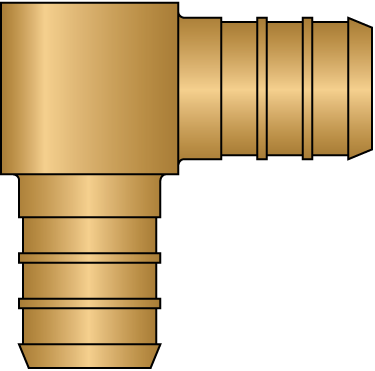 1/2" x 1/2" PEX Insert Elbow - No Lead Brass