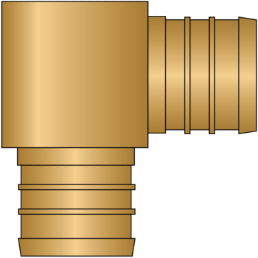 3/4" x 3/4" PEX Insert Elbow - No Lead Brass