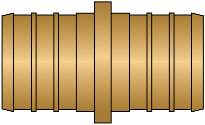 3/4" x 3/4" PEX Insert Coupling - No Lead Brass