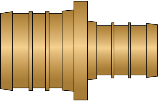 3/4" x 1/2" PEX Insert Coupling - No Lead Brass