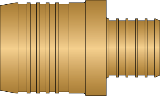 2" x 1-1/4" PEX No Lead Brass Coupling..