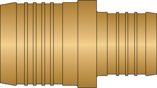 2" x 1-1/2" PEX No Lead Brass Coupling.