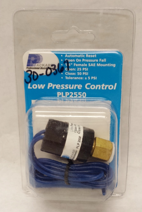 Low Pressure Control with ±5 PSI Tolerance (Open 25 PSI/Closed 50 PSI)