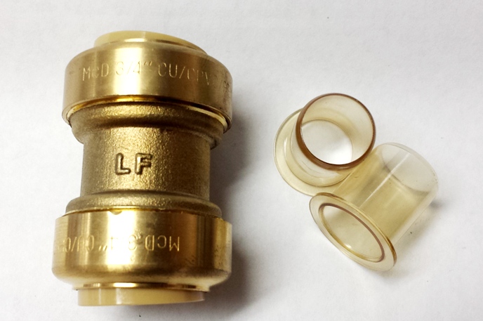 3/4" CTS x 3/4" CTS Push-Fit Coupling