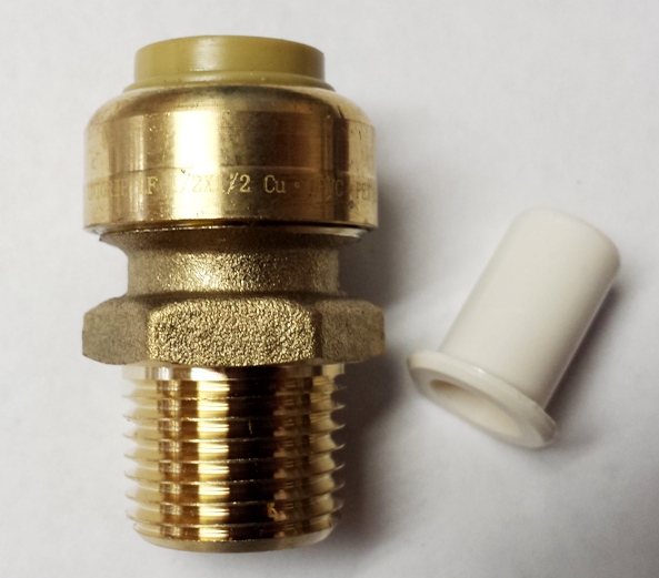 1/2" CTS x 1/2" MNPT Push-Fit Adapter