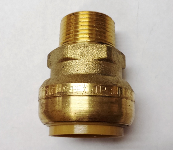 1" CTS x 3/4" MNPT Push-Fit Adapter.