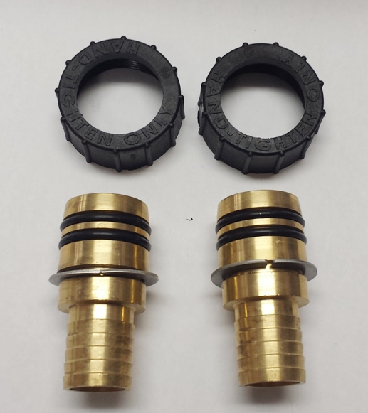 Double O-Ring x 1 in. Brass Insert Adaptor Fitting (Set of 2)