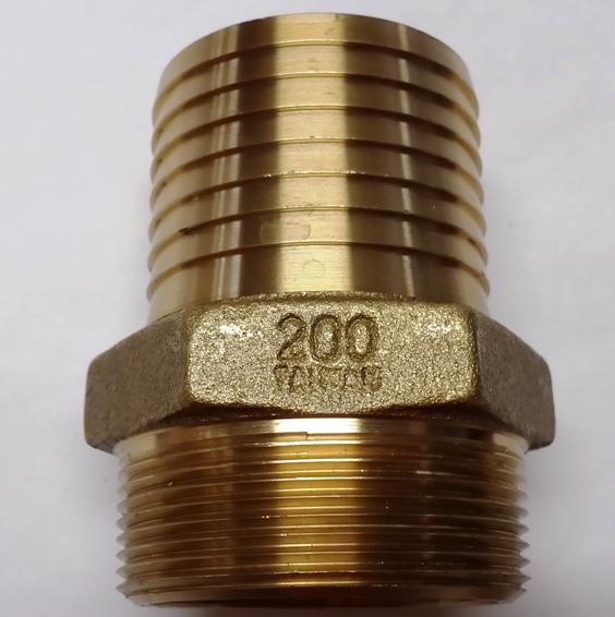 Brass Male Adapters (plastic to mip) 2"