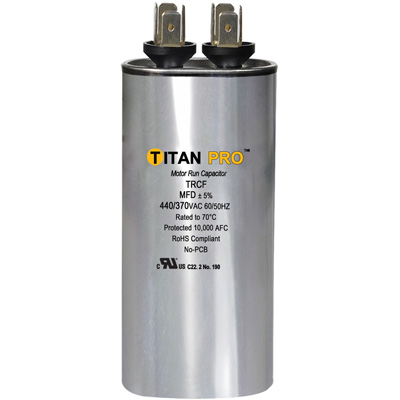 TITAN PRO Run Capacitor 45 MFD 440/370 Volt Round